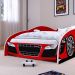 Mini Cama Infantil Carro Corrida Speedy MDF Montessoriana Proteção Lateral Decoração Kids Tema Quarto Menino - Vermelho - RPM