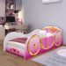 Mini Cama Infantil Carruagem Montessoriana MDF Lateral Grade Proteção Decoração Quarto Feminino Tema Princesa Unicórnio Menina - RPM