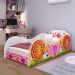 Mini Cama Infantil Menina Montessoriana MDF Lateral Grade Proteção Decoração Tema Quarto Feminino Reino Princesa Encantada Rosa - RPM