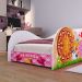Mini Cama Infantil Menina Montessoriana MDF Lateral Grade Proteção Decoração Tema Quarto Feminino Reino Princesa Encantada Rosa - RPM