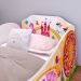 Mini Cama Infantil Menina Montessoriana MDF Lateral Grade Proteção Decoração Tema Quarto Feminino Reino Princesa Encantada Rosa - RPM