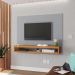 Painel Cissa Tv 32 36 39 40 42 46 47 50 Polegadas Prateleira Inferior Nicho Decorativo Suspenso Quarto Sala - Cinza/Cinamomo - RPM Móveis