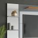 Painel Intense 1.83 Tv Até 55 Polegadas Prateleiras Laterais em Vidro Espelhos Decorativos 2 Portas Sala Estar - Cinza Perolizado/Tauari - RPM Móveis