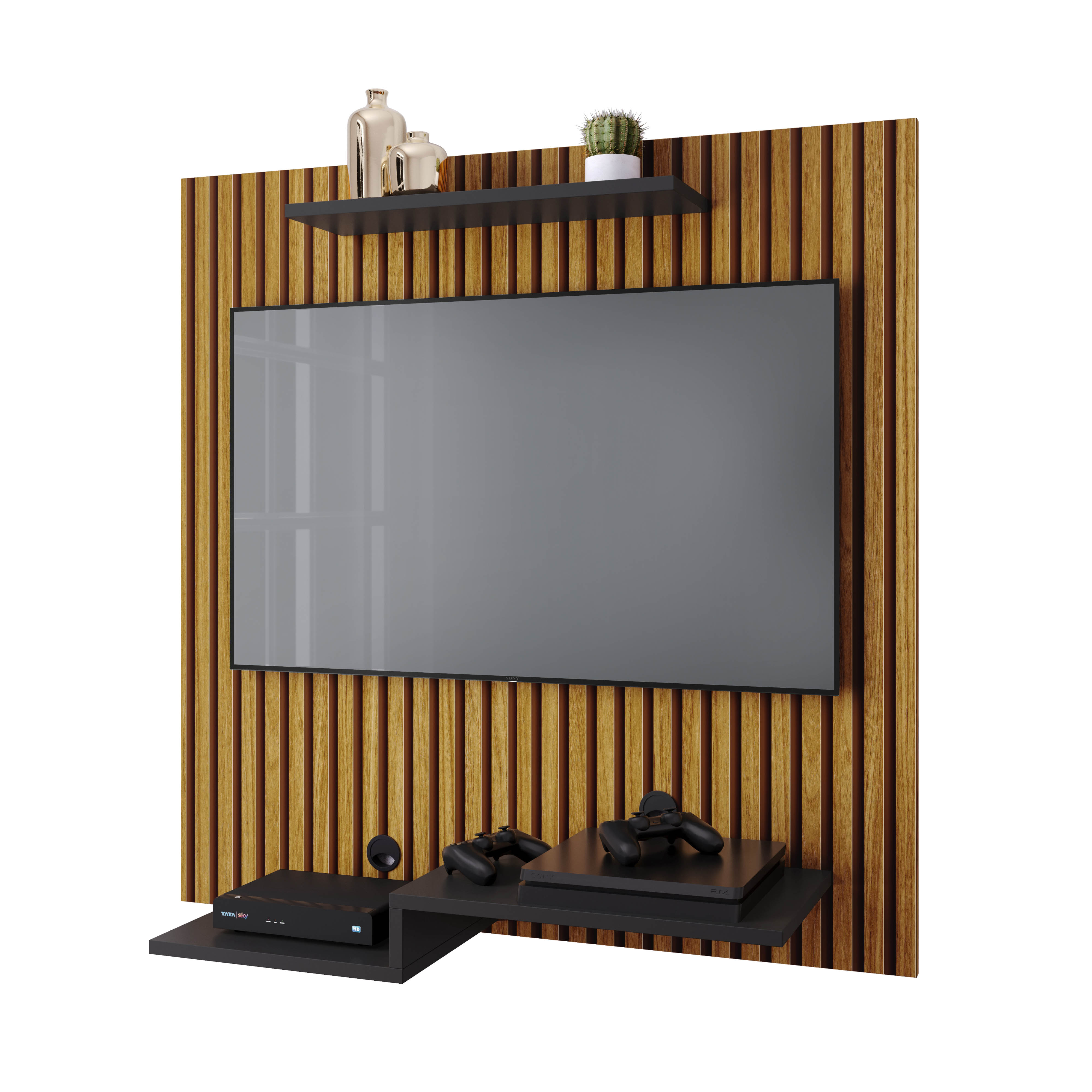 Painel Para Tv Até 32 Polegadas Jet plus cor Ripado / Preto