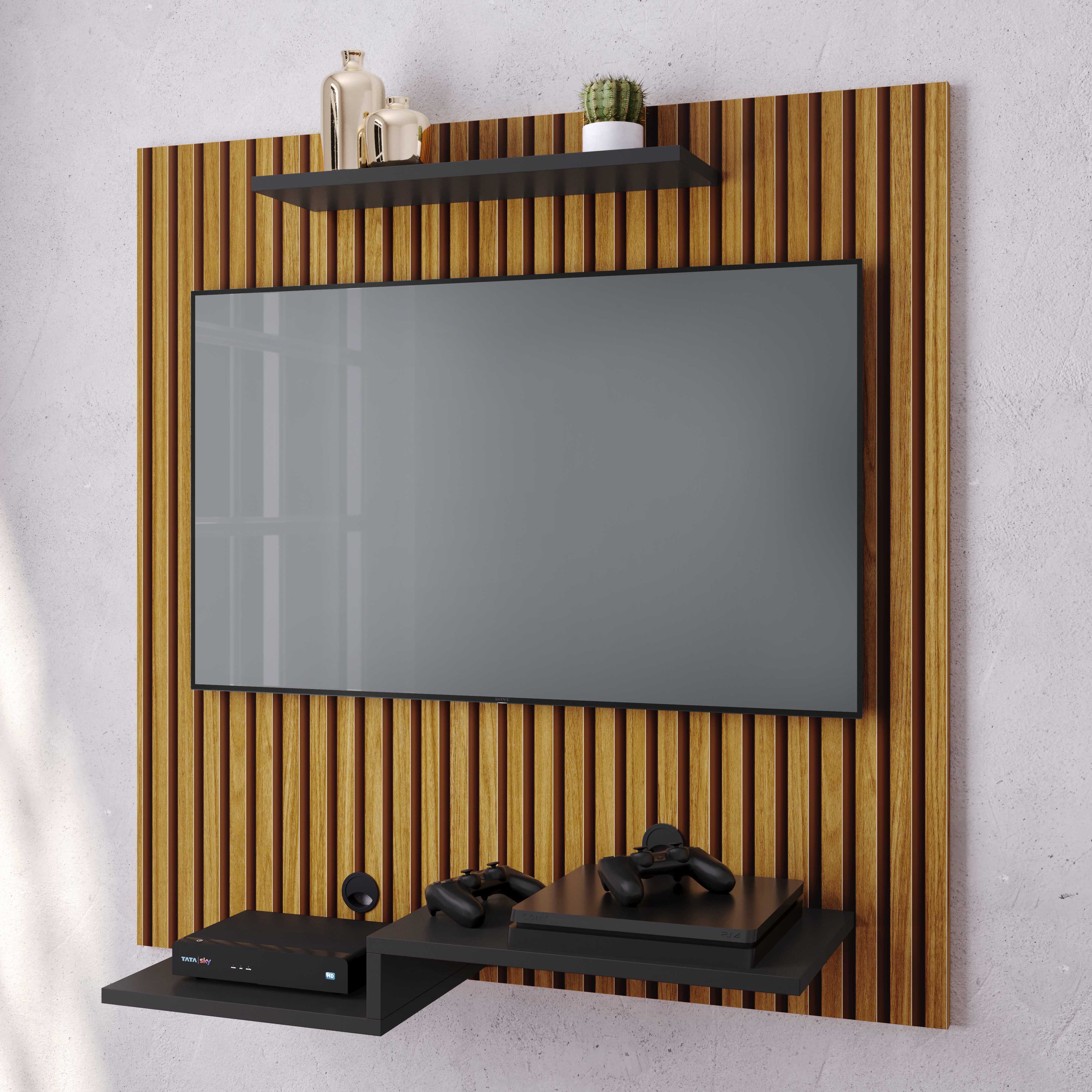 Painel Para Tv Até 32 Polegadas Jet plus cor Ripado / Preto