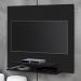 Painel Quênia Tv 32 Polegadas Prateleira Organizadora Porta Objetos Decoração Sala Quarto Multiuso - Preto - RPM Móveis