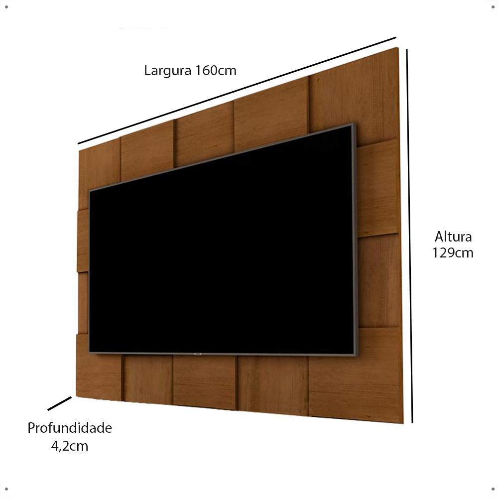 Painel Suspenso JB 5095 Alto Relevo Decoração Sala Quarto Tv 32 39 40 Polegadas Caramelo - RPM Móveis