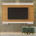 Painel Suspenso Tv 42 47 48 50 55 60 65 70 Polegadas Iluminação LED Sala Estar Quarto Michigan 2,07m - Tauari/ Off White Brilhante - RPM Móveis
