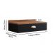 Penteadeira Gloss Suspensa Moderna 1 Gaveta Puxador Concha Quarto Camarim Vintage - Preto/Freijó - Lojas RPM