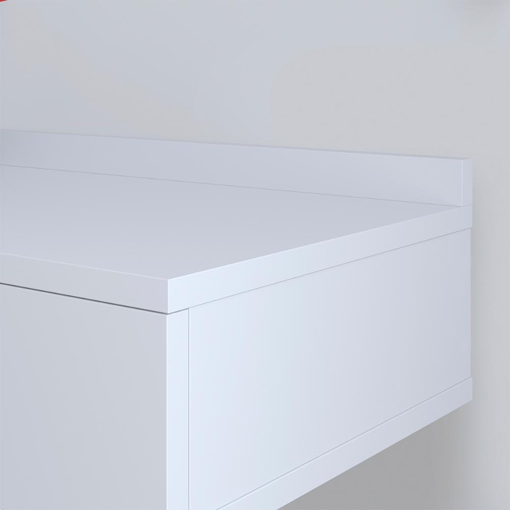 Penteadeira Suspensa Pequena Gloss 1 Gaveta Puxador Concha Para Quarto e Camarim - Branco - Lojas RPM
