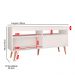 Rack Bancada Estilo Retrô TV Até 55 Polegadas Porta de Correr e Pés Palito Sala Pequena Samba - Off White- RPM Móveis