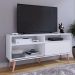 Rack Bancada Home Samba Estante Tv 55 Polegadas Nicho Organizador Porta Correr Sala Quarto Pequeno Retrô - Branco - RPM