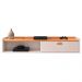 Rack Suspenso Tv 1.20 Home Decor 1 Porta Puxador Concha Nicho Decorativo Organizador Sala Quarto - Off White/Cinamomo - RPM Móveis