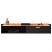 Rack Suspenso Tv 1.20 Home Decor 1 Porta Puxador Concha Nicho Decorativo Organizador Sala Quarto - Preto/Cinamomo - RPM Móveis