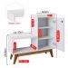 Sapateira Shoes Hall Entrada Assento 1 Porta Prateleiras Organizadora Até 8 Pares Calçados - Branco - RPM Móveis