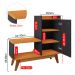 Sapateira Shoes Hall Entrada Assento 1 Porta Prateleiras Organizadora Até 8 Pares Calçados - Preto/Cinamomo - RPM Móveis