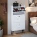 Sapateira Vertical Dark 3 Gavetas Basculantes Organizadora Calçados Retrô - Branco - RPM Móveis