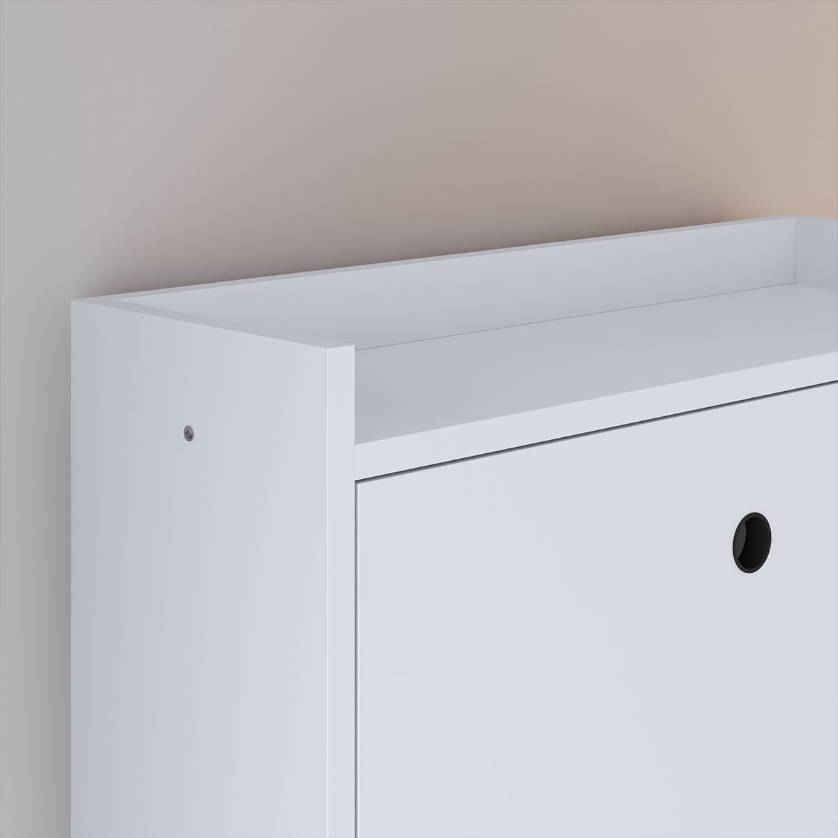 Sapateira Vertical Dark 3 Gavetas Basculantes Organizadora Calçados Retrô - Branco - RPM Móveis