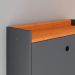 Sapateira Vertical Dark 3 Gavetas Basculantes Organizadora Calçados Retrô - Cinza/Cinamomo - RPM Móveis