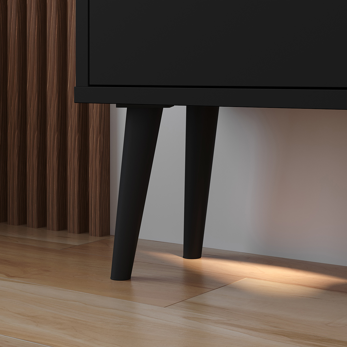 Sapateira Vertical Dark 3 Gavetas Basculantes Organizadora Calçados Retrô - Preto - RPM Móveis