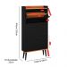 Sapateira Vertical Dark 3 Gavetas Basculantes Organizadora Calçados Retrô - Preto/Cinamomo - RPM Móveis