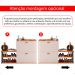 Sapateira Vertical Milano 2 Gavetas Basculantes Prateleira Porta Calçados Banquinho Hall Entrada Canto Quarto Retrô - Off White/Cinamomo - RPM