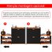 Sapateira Vertical Milano 2 Gavetas Basculantes Prateleira Porta Calçados Banquinho Hall Entrada Canto Quarto Retrô - Preto/Cinamomo - RPM