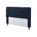 Kit Cabeceira + Baú Mirage Casal 140cm Suede Azul Marinho