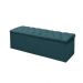 Kit Cabeceira + Baú Mirage Casal 140cm Suede Azul Turquesa