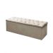Kit Cabeceira + Baú Mirage Casal 140cm Suede Bege
