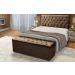 Kit Cabeceira + Baú Mirage Casal 140cm Suede Marrom
