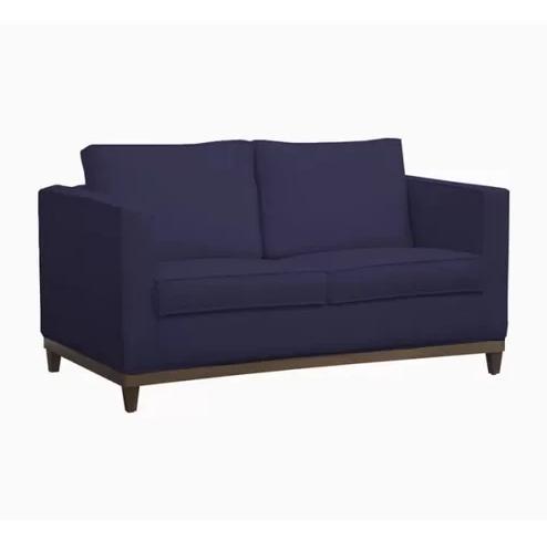 Sofá 2 Lugares Aspen Suede Azul Marinho