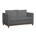Sofá 2 Lugares Aspen Suede Cinza