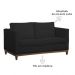 Sofá 2 Lugares Aspen Suede Preto