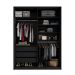 Guarda-Roupa Casal Belluno 2 Portas 3 Gavetas Preto