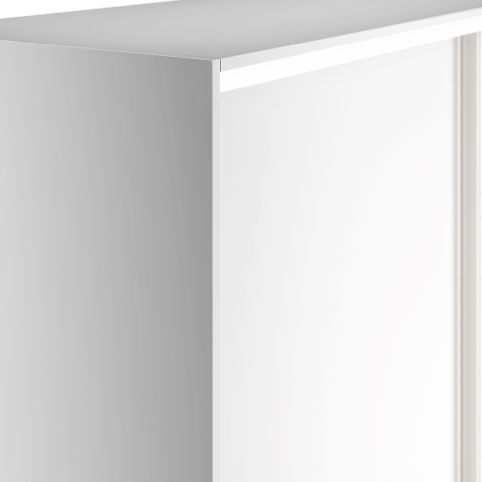 Guarda-Roupa Casal com 1 Espelho Belluno 2 PT 3 GV Branco
