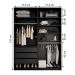 Guarda-Roupa Casal com 1 Espelho Belluno 2 Portas 3 Gavetas Preto