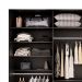 Guarda-Roupa Casal com 1 Espelho Belluno 3 Portas 3 Gavetas Preto