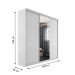 Guarda-Roupa Casal com 1 Espelho Lugano 3 Portas 4 Gavetas Branco