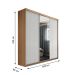 Guarda-Roupa Casal com 1 Espelho Lugano 3 Portas 4 Gavetas Mel