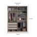 Guarda-Roupa Casal com 2 Espelhos Belluno 2 Portas 3 Gavetas Bege