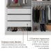 Guarda-Roupa Casal com 2 Espelhos Belluno 2 Portas 3 Gavetas Branco