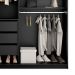 Guarda-Roupa Casal com 2 Espelhos Belluno 2 Portas 3 Gavetas Preto