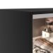 Guarda-Roupa Casal com 3 Espelhos Belluno 3 Portas 3 Gavetas Preto