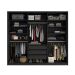 Guarda-Roupa Casal com 3 Espelhos Belluno 3 Portas 3 Gavetas Preto