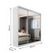 Guarda-Roupa Casal com 3 Espelhos Lugano 3 Portas 4 Gavetas Branco