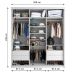 Guarda-Roupa Casal com 3 Espelhos Lugano 3 Portas 4 Gavetas Branco