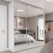 Guarda-Roupa Casal com Espelho Zermatt 100% MDF  3 Portas 3 Gavetas Branco