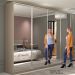 Guarda-Roupa Casal com Espelho Zermatt 100% MDF  4 Portas 6 Gavetas Bege