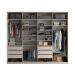 Guarda-Roupa Casal com Espelho Zermatt 100% MDF  4 Portas 6 Gavetas Bege